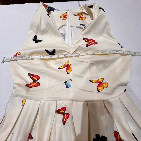 NWT Belle Poque Boutique Beautiful A-Line Dress in Colorful Butterfly Print Sz S - Picture 7 of 16